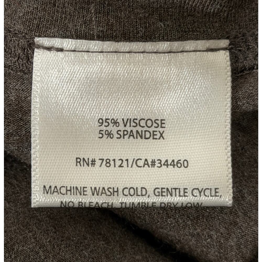 Eileen Fisher Cozy Viscose Stretch Straight Leg Yoke Pants Brown XL Pull-On NWT - Picture 8 of 9